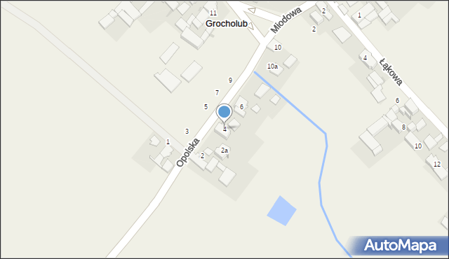 Grocholub, Opolska, 4, mapa Grocholub
