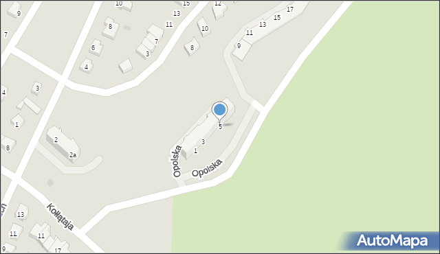 Gryfino, Opolska, 5, mapa Gryfino