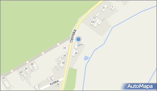 Gwoździce, Opolska, 13, mapa Gwoździce