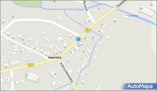 Iwaniska, Opatowska, 10, mapa Iwaniska