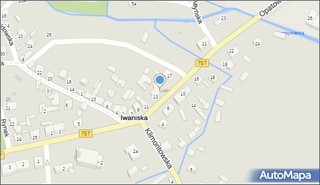 Iwaniska, Opatowska, 15, mapa Iwaniska