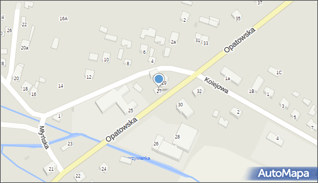 Iwaniska, Opatowska, 27, mapa Iwaniska