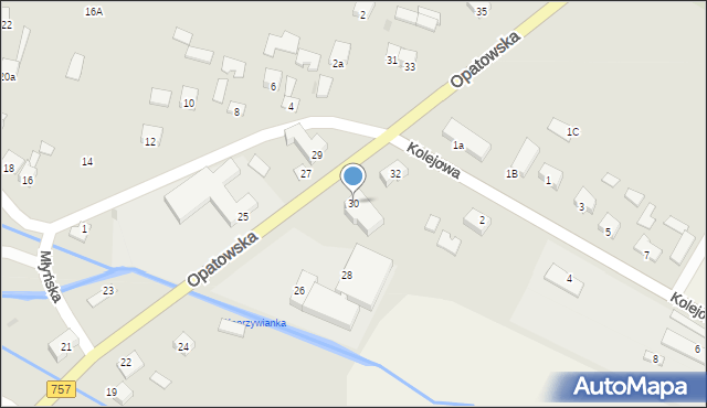 Iwaniska, Opatowska, 30, mapa Iwaniska