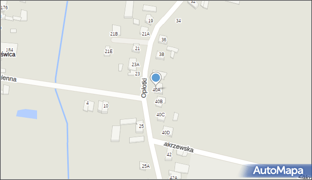 Jarocin, Opłotki, 40A, mapa Jarocin