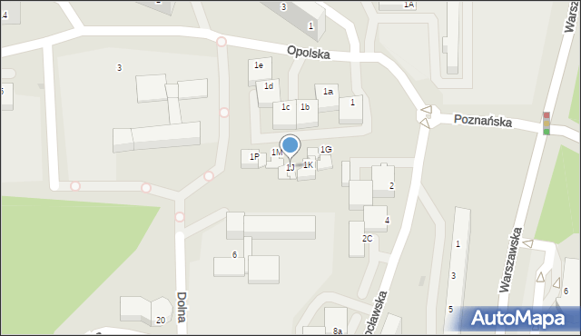 Jastrzębie-Zdrój, Opolska, 1J, mapa Jastrzębie-Zdrój