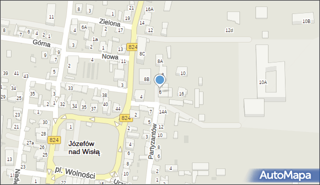 Józefów nad Wisłą, Opolska, 6, mapa Józefów nad Wisłą