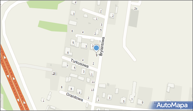 Kamień, Opalowa, 9, mapa Kamień