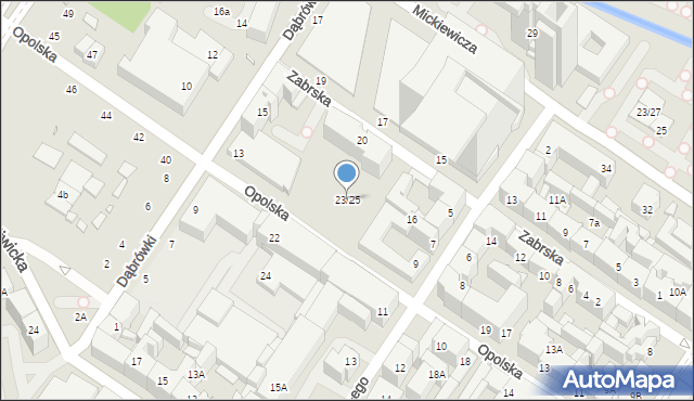 Katowice, Opolska, 23/25, mapa Katowic