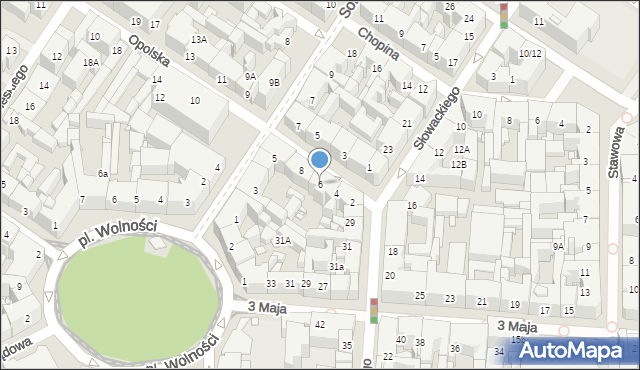 Katowice, Opolska, 6, mapa Katowic