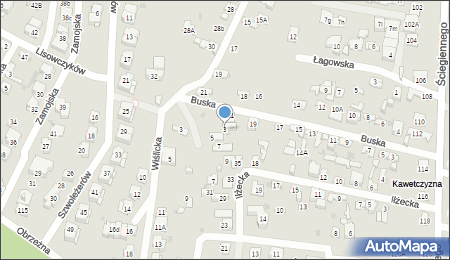 Kielce, Opoczyńska, 3, mapa Kielc