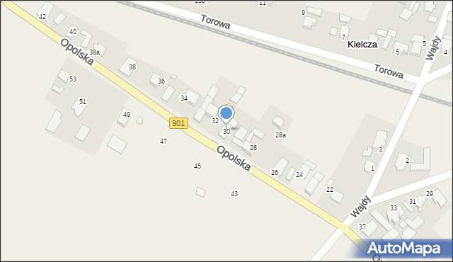 Kielcza, Opolska, 30, mapa Kielcza