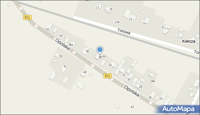 Kielcza, Opolska, 36, mapa Kielcza