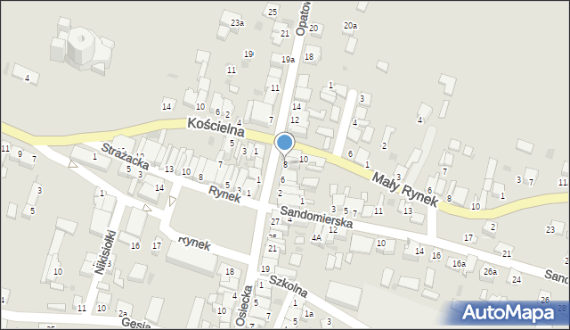 Klimontów, Opatowska, 8, mapa Klimontów