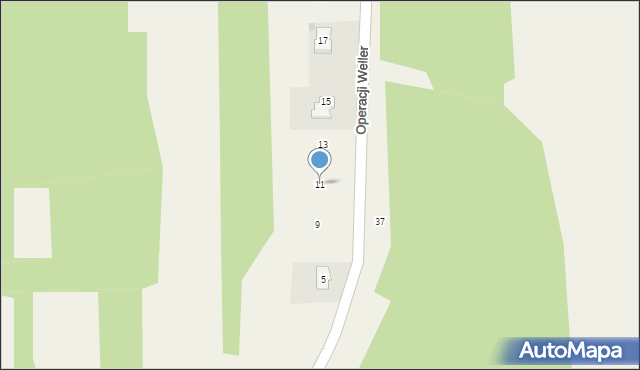 Kołaków, Operacji Weller, 11, mapa Kołaków
