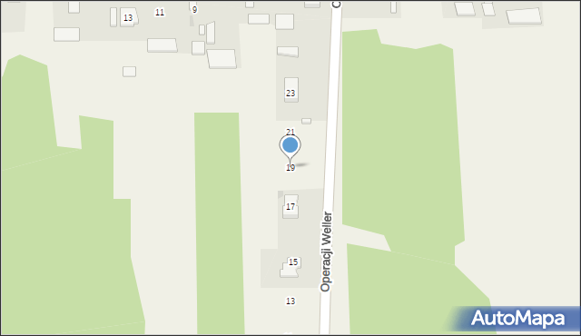 Kołaków, Operacji Weller, 19, mapa Kołaków