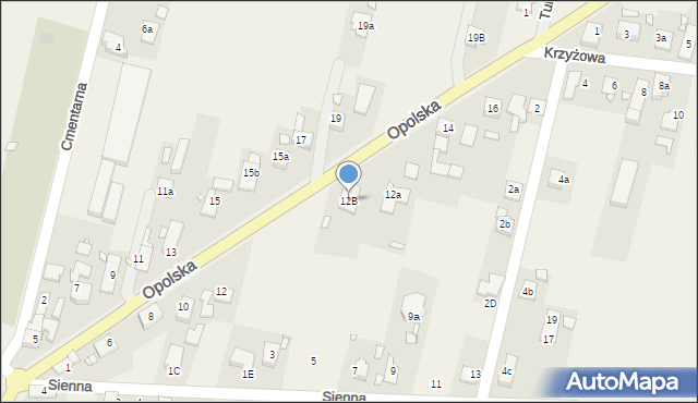 Komprachcice, Opolska, 12B, mapa Komprachcice