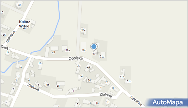 Kotórz Wielki, Opolska, 51, mapa Kotórz Wielki