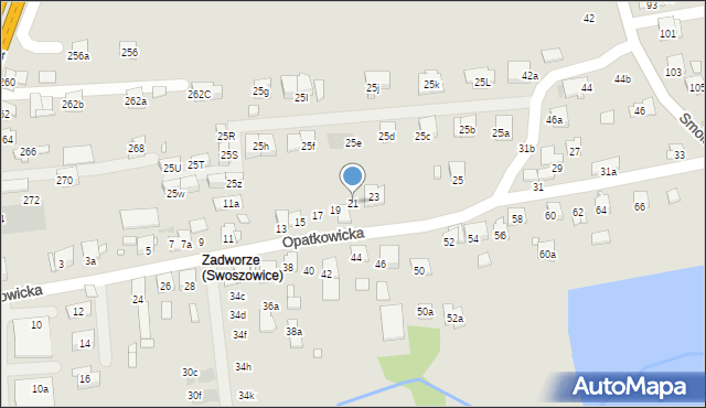 Kraków, Opatkowicka, 21, mapa Krakowa