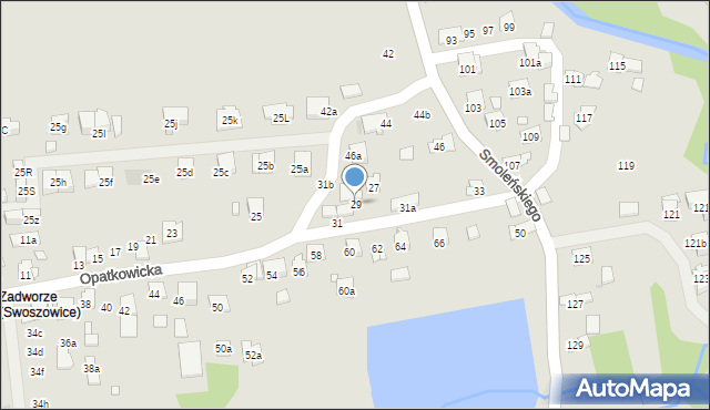 Kraków, Opatkowicka, 29, mapa Krakowa