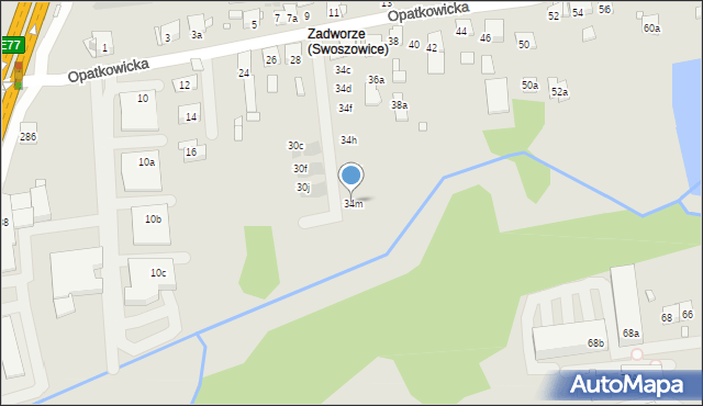 Kraków, Opatkowicka, 34m, mapa Krakowa