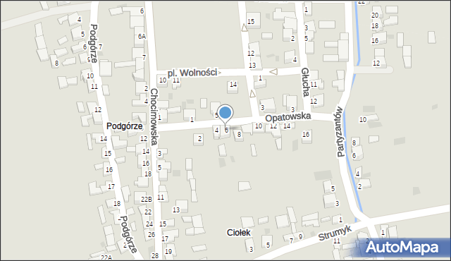 Kunów, Opatowska, 6, mapa Kunów