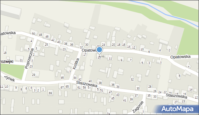 Kurozwęki, Opatowska, 15, mapa Kurozwęki
