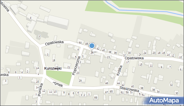 Kurozwęki, Opatowska, 25, mapa Kurozwęki
