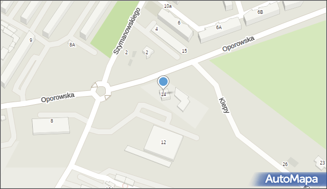 Kutno, Oporowska, 14, mapa Kutno