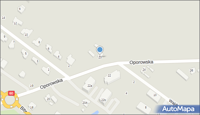 Kutno, Oporowska, 23, mapa Kutno