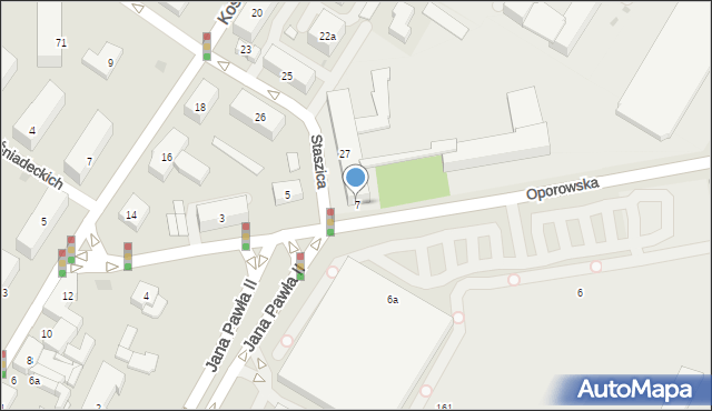 Kutno, Oporowska, 7, mapa Kutno