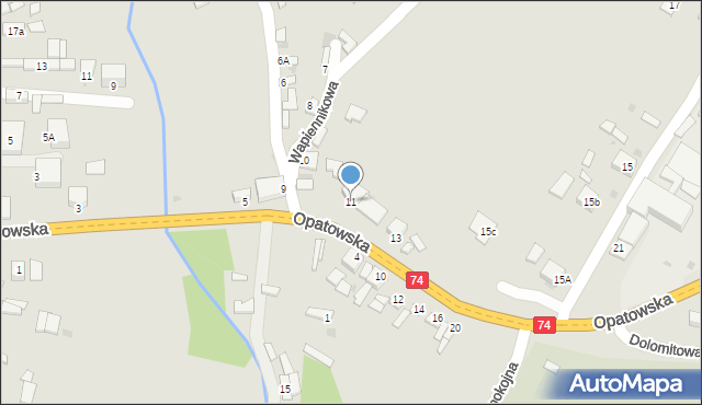 Łagów, Opatowska, 11, mapa Łagów