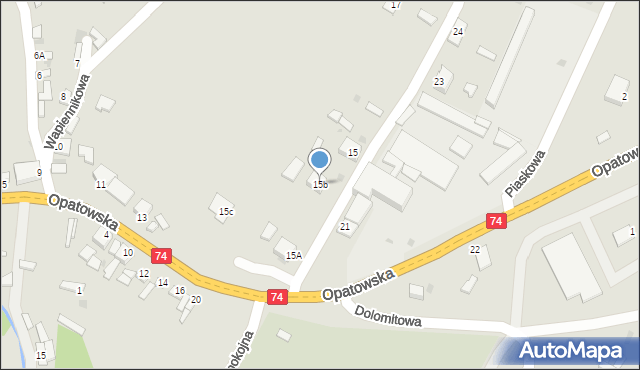 Łagów, Opatowska, 15b, mapa Łagów