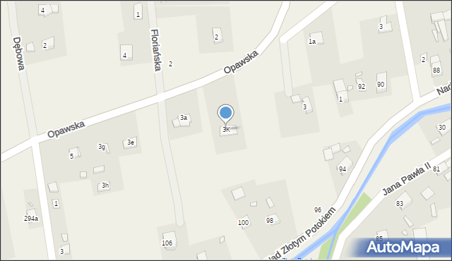 Łąka Prudnicka, Opawska, 3K, mapa Łąka Prudnicka