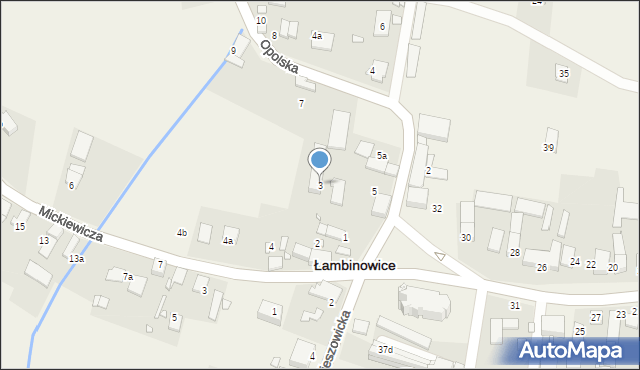 Łambinowice, Opolska, 3, mapa Łambinowice