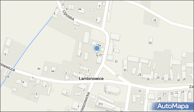 Łambinowice, Opolska, 5, mapa Łambinowice