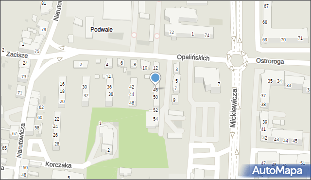 Leszno, Opalińskich, 48, mapa Leszno