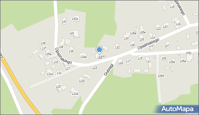 Leżajsk, Opalińskiego Łukasza, 134, mapa Leżajsk