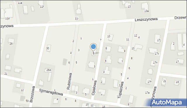 Łochowo, Opalowa, 5, mapa Łochowo