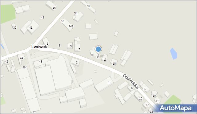 Lwówek, Opalenicka, 11, mapa Lwówek