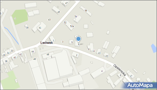 Lwówek, Opalenicka, 7, mapa Lwówek