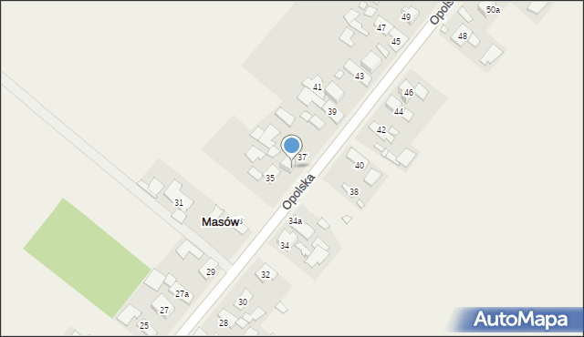 Masów, Opolska, 37A, mapa Masów