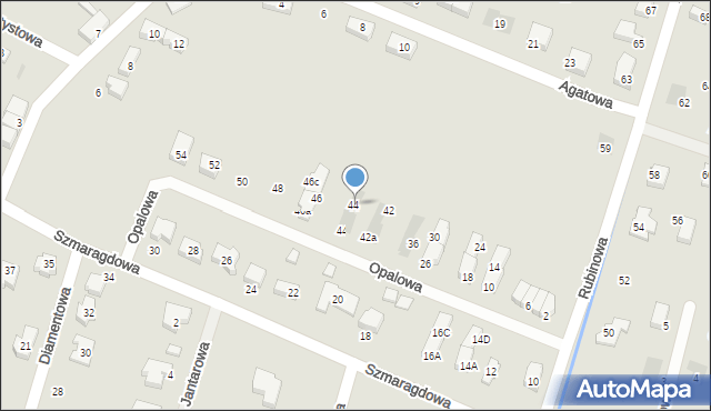 Oława, Opalowa, 44c, mapa Oława
