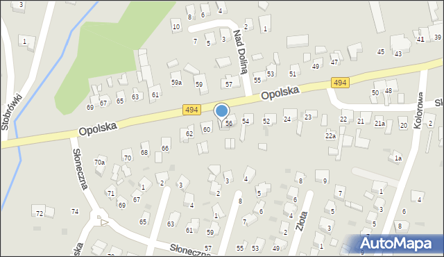 Olesno, Opolska, 58, mapa Olesno