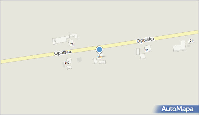 Olesno, Opolska, 98, mapa Olesno