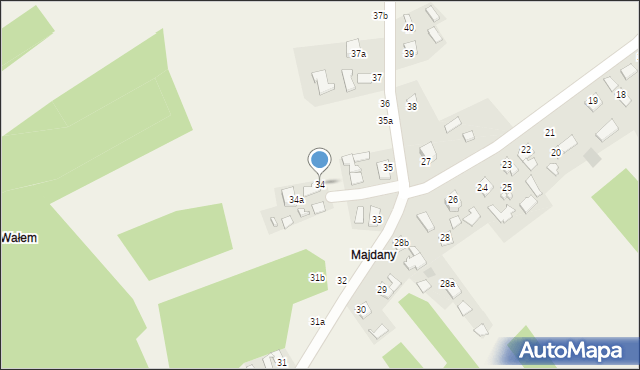 Opaleniska, Opaleniska, 34, mapa Opaleniska