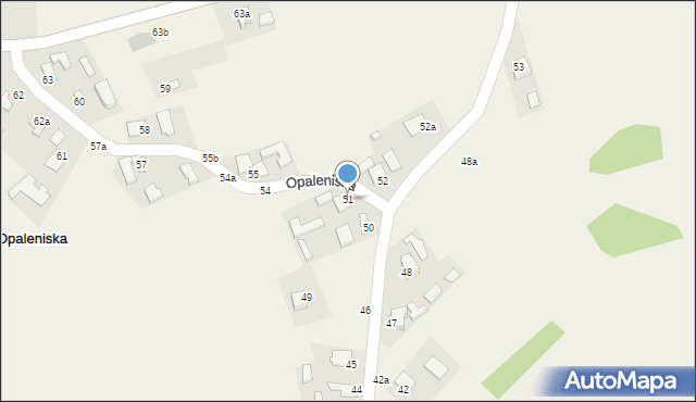 Opaleniska, Opaleniska, 51, mapa Opaleniska