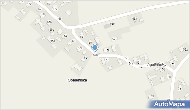Opaleniska, Opaleniska, 57a, mapa Opaleniska