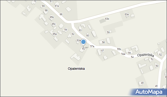 Opaleniska, Opaleniska, 61, mapa Opaleniska