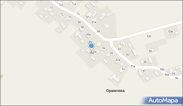 Opaleniska, Opaleniska, 65a, mapa Opaleniska