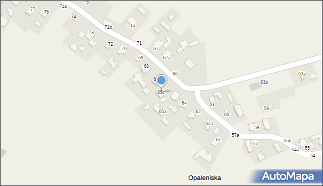 Opaleniska, Opaleniska, 65c, mapa Opaleniska